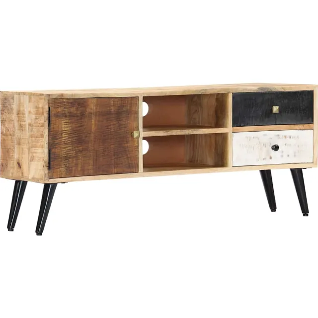 vidaXL Tv-meubel 115x30x47 cm massief mangohout Bruin