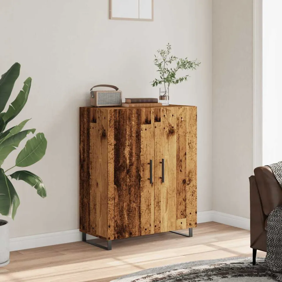 vidaXL Dressoir 69,5x34x90 cm bewerkt hout oud houtkleurig bruin, foto 2