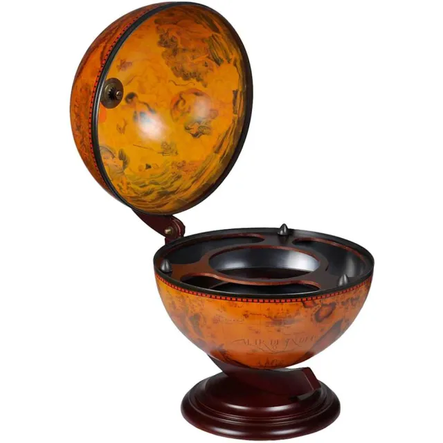 vidaXL Globebar tafelmodel eucalyptushout Bruin