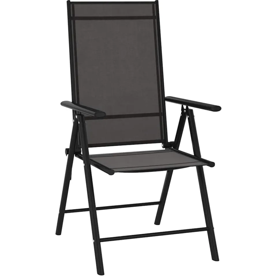 vidaXL 10-delige Loungeset zwart en antracietkleurig