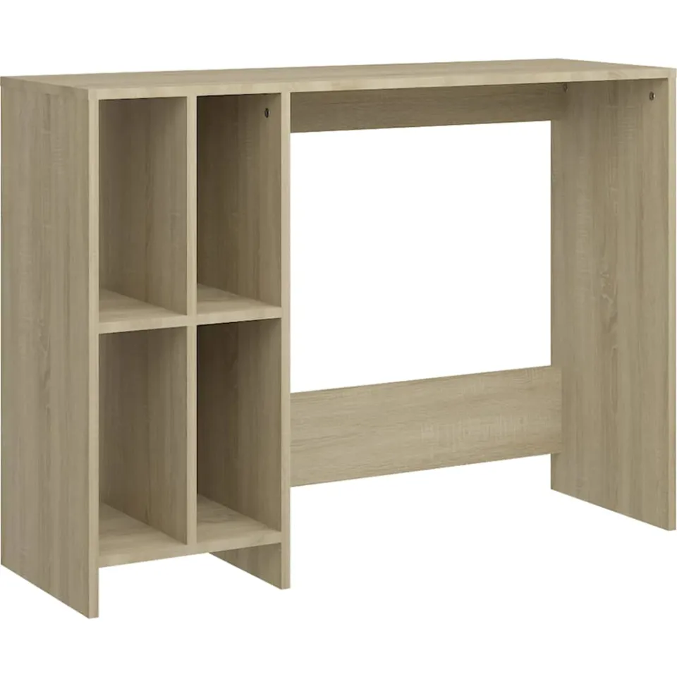 vidaXL Bureau 102,5x35x75 cm bewerkt hout sonoma eikenkleurig, foto 3