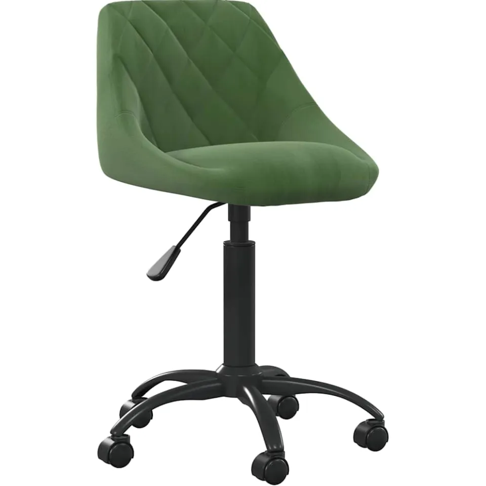 vidaXL Eetkamerstoel fluweel donkergroen groen, foto 3