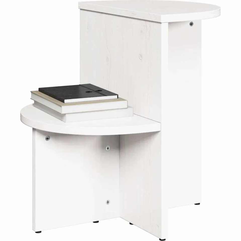 vidaXL Salontafel Wit 50 x 40 x 50 cm Massief grenenhout, foto 2