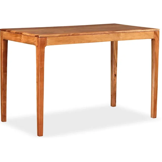 vidaXL Eettafel 118x60x76 cm massief hout Bruin