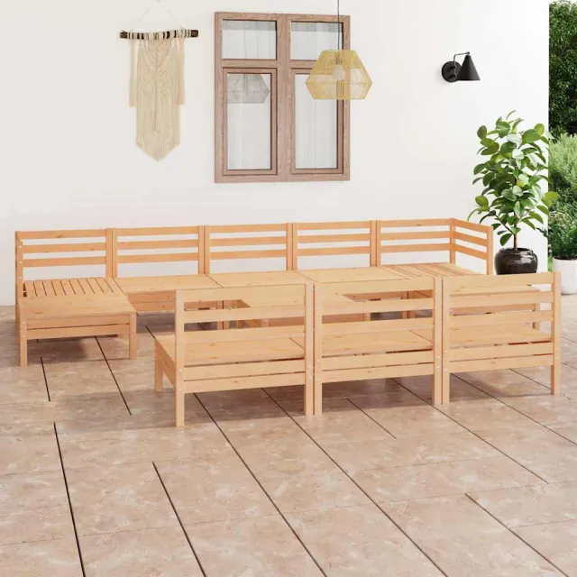 vidaXL 11-delige Loungeset massief grenenhout bruin, foto 2