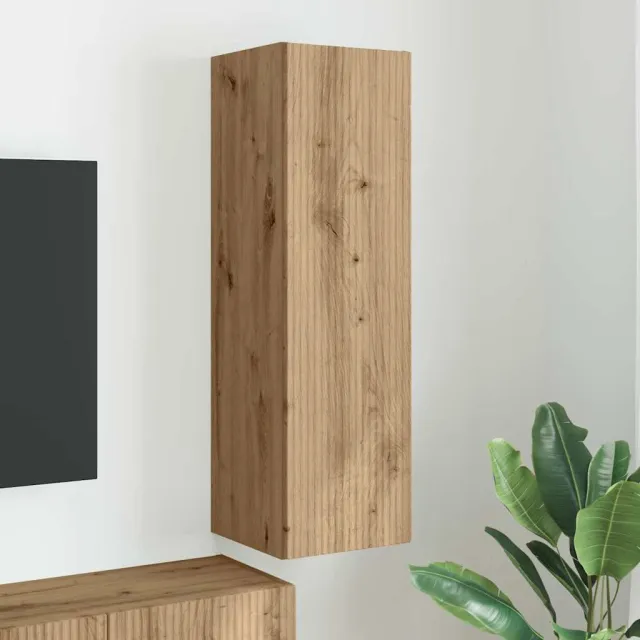 vidaXL TV Wandkast 30 x 31 x 100 cm Ambachtelijk eiken Bewerkt hout Bruin
