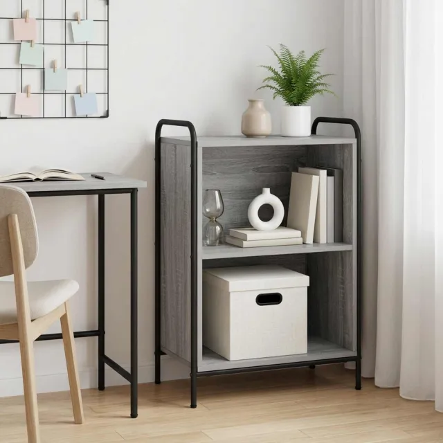 vidaXL Boekenkast 55,5 x 33 x 174 cm Bewerkt hout Grijs Sonoma, foto 2