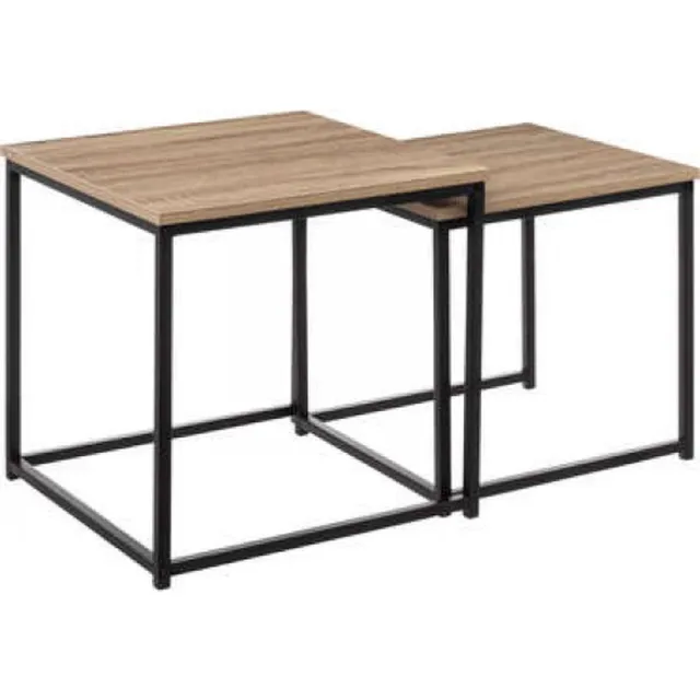 5 Five Simply Smart 5Five Aliaj Bijzettafel set van 2 stuks - 45x45x45cm - Beige