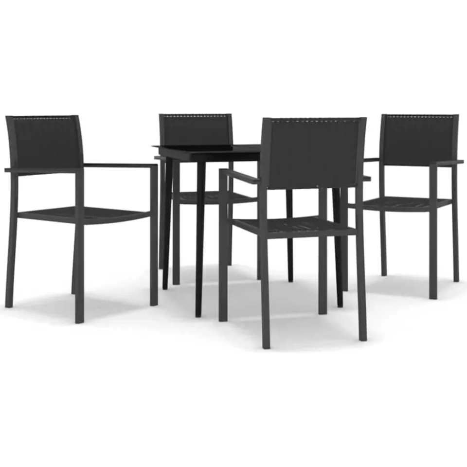 vidaXL 5-delige Tuinset zwart, foto 3