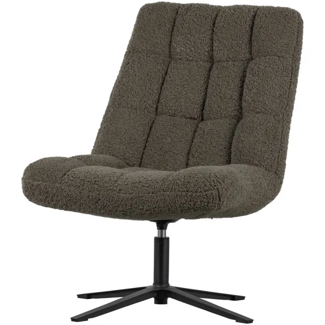 WOOOD Job Draaifauteuil - Teddy - Groen - 101x70x85 green
