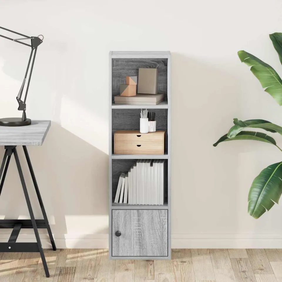 vidaXL Boekenkast 31x24x102 cm bewerkt hout grijs sonoma eikenkleurig, foto 2