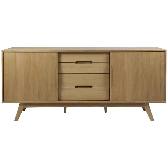 Lisomme Toby houten dressoir naturel - 180 x 44 cm Bruin