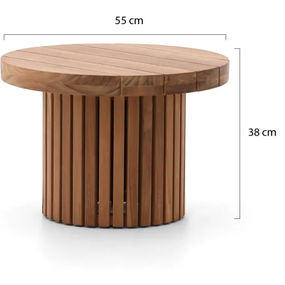 Tierra Outdoor Marapa lounge tuintafel ø 55cm (h: 38cm) bruin, foto 2