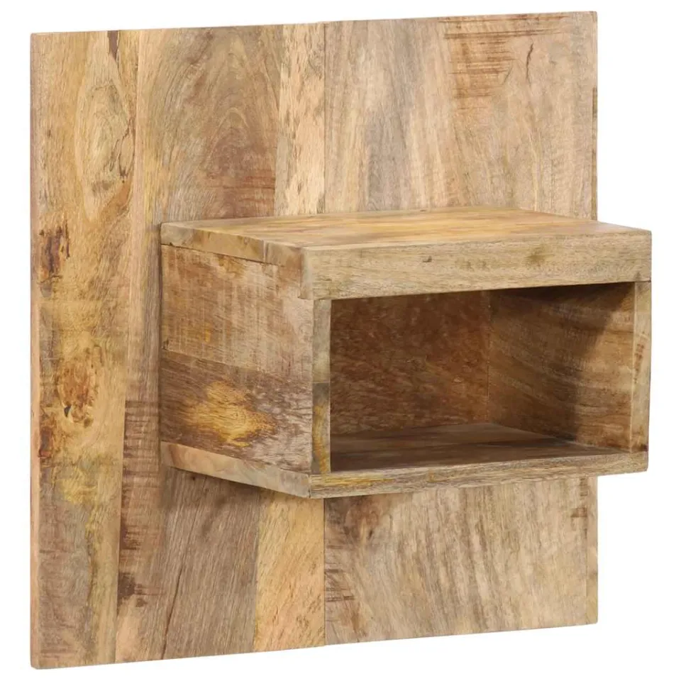 vidaXL Nachtkastje 50x27x50 cm massief ruw mangohout bruin, foto 3