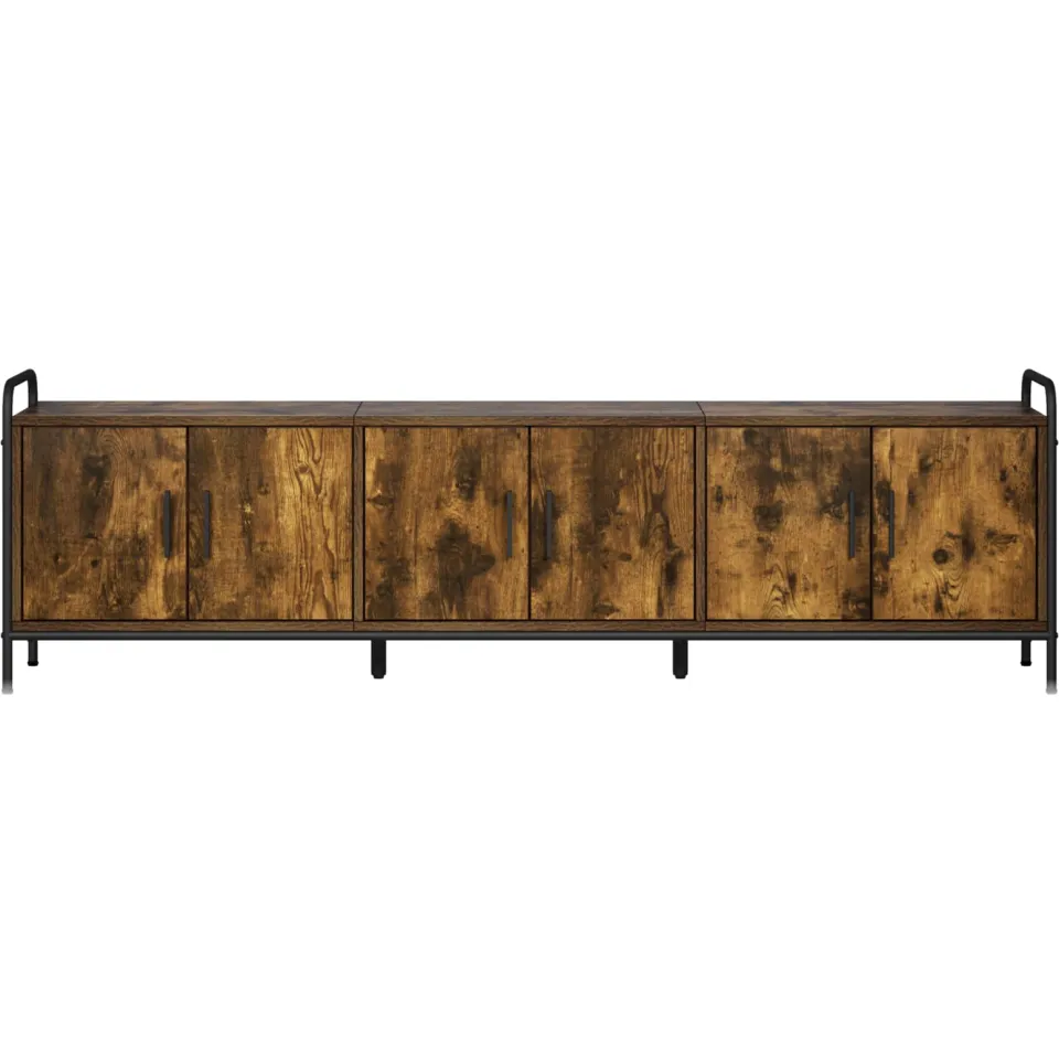 vidaXL Tv-meubel 146 x 33 x 50 cm Gerookt eiken Bewerkt hout, foto 4