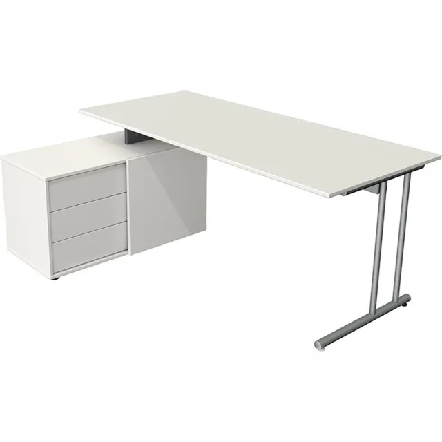 Kerkmann Bureau Profi wit met archiefkast 180x80cm