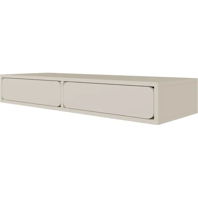Selsey WUWU - Wandkaptafel met 2 lades, greige, 110 cm