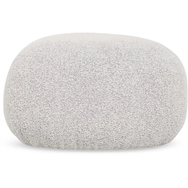 Nest of Nora Bouclé poef hocker voetenbank krukje - Naturel Beige