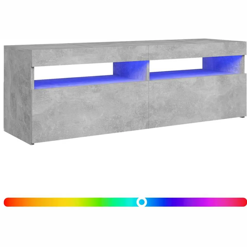 vidaXL Tv-meubel met LED-verlichting 120x35x40 cm betongrijs grijs, foto 3