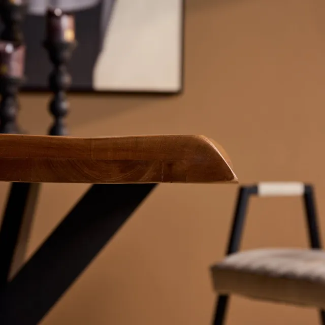 Starfurn Eettafel Boston - Rechthoek Naturel Mangohout - 220x100x76cm