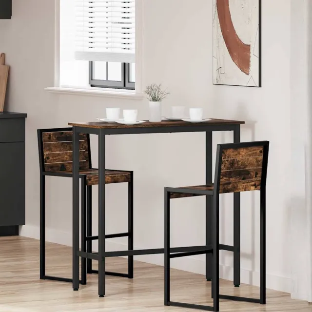 vidaXL Tafel - Gerookt - eiken - 100 - x - 40 - x - 100,5 - cm Gerookt eiken