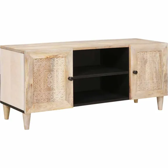vidaXL TV Eenheden met plank Wit 105 x 33 x 46 cm Bewerkt hout