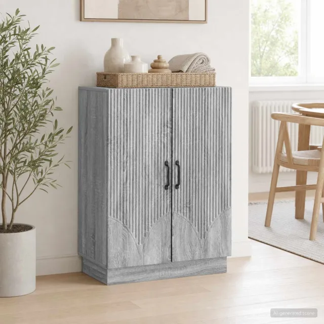 vidaXL Dressoir Grijs sonoma 66 x 34,5 x 87 cm Bewerkt hout