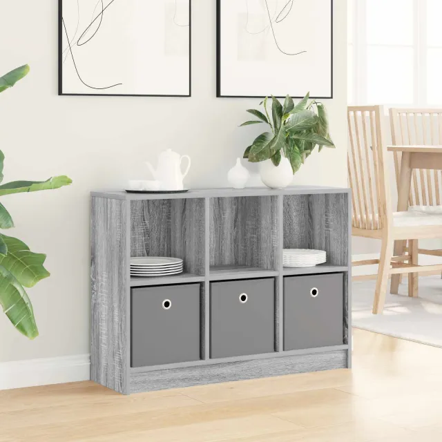 vidaXL Dressoir Grijs Sonoma 88,5 x 27,5 x 63,5 cm