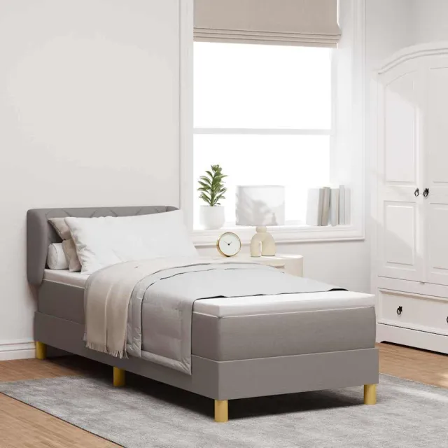 vidaXL Boxspringbed met hoofdeinde Taupe 80 x 200 cm Stof