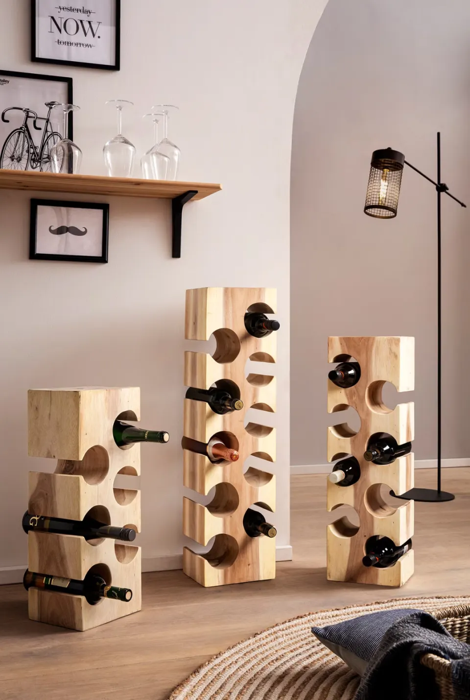Artistiq Living Etoya wijnrek suarhout, foto 2