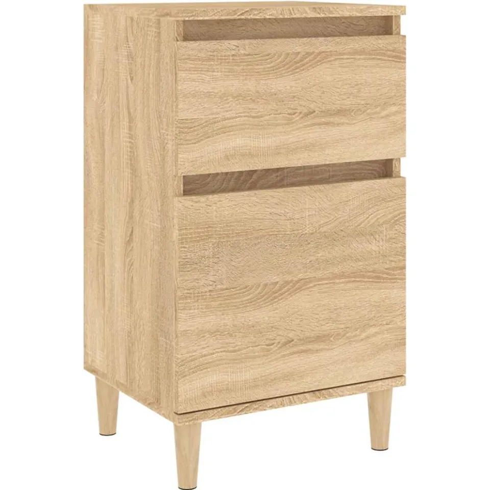 vidaXL Nachtkastje 40x35x70 cm sonoma eikenkleurig Bruin