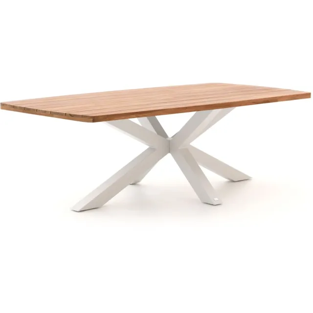 Bellagio tuinmeubelen Bellagio Induno Deens Ovaal dining tuintafel 240x120cm Wit