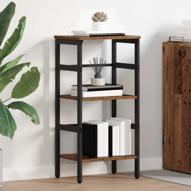 vidaXL Boekenkast 2-laags 40 x 29,5 x 81 cm Bewerkt hout Oud Hout bruin, foto 2