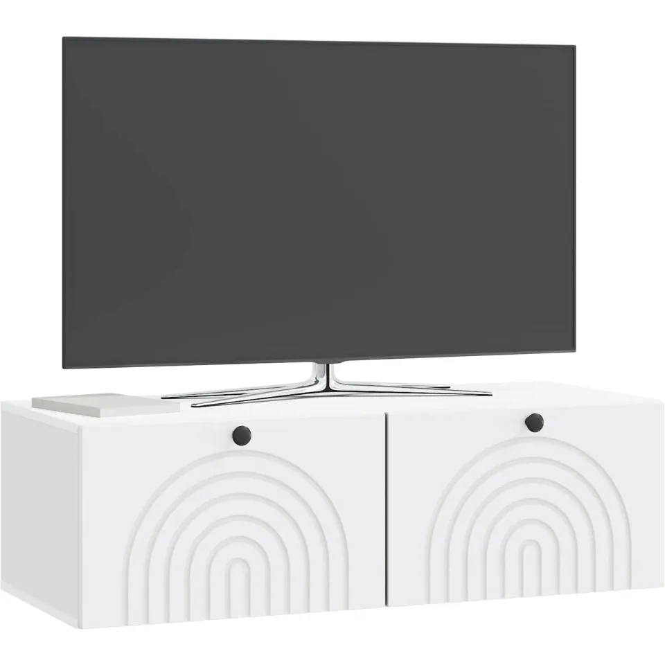 vidaXL Wandbeugel TV-kast 99 x 41 x 30 cm Wit