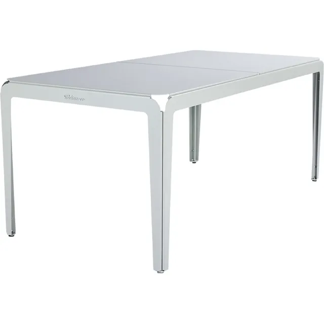 Weltevree Bended Table | Aluminium Tuintafel 90 x 180 cm | Tuinmeubel, Buitentafel, Eettafel Buiten | Tuin Tafel 6 Personen | Agaatgrijs Agaat Grijs RAL 7038