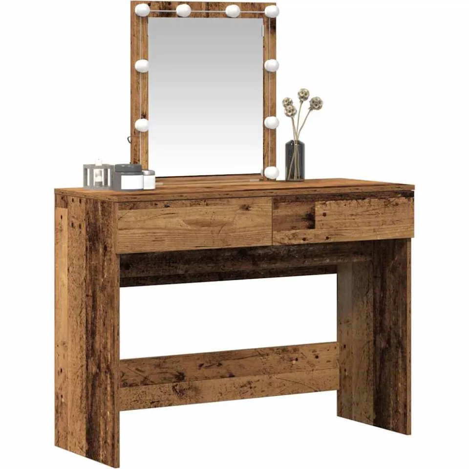 vidaXL Plafondtafel Oudhout 100 x 40 x 130 cm Bewerkt hout Bruin