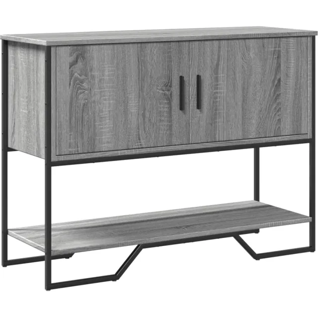 vidaXL Wandtafel - 100x35x74,5 - cm - bewerkt - hout - grijs - sonoma - eikenkleurig grijs sonoma eiken
