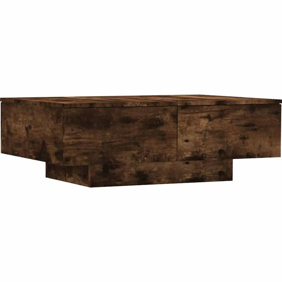 vidaXL Salontafel 90x60x31 cm bewerkt hout gerookt eikenkleurig Bruin