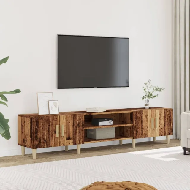 vidaXL Tv-meubel 180x31,5x40 cm bewerkt hout oud houtkleurig Bruin
