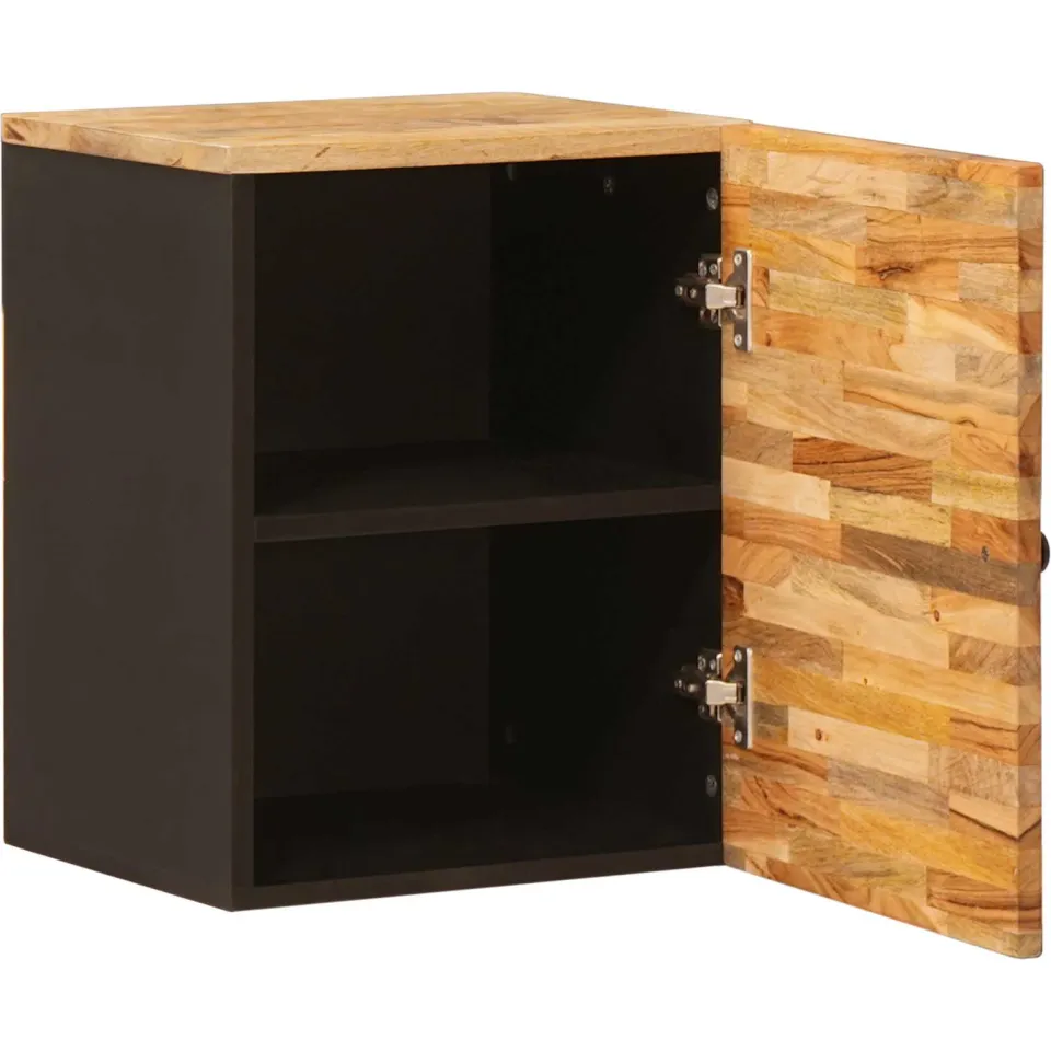 vidaXL Badkamer Hangkast Naturel 38 x 33 x 48 cm Massief Mango Hout, foto 2