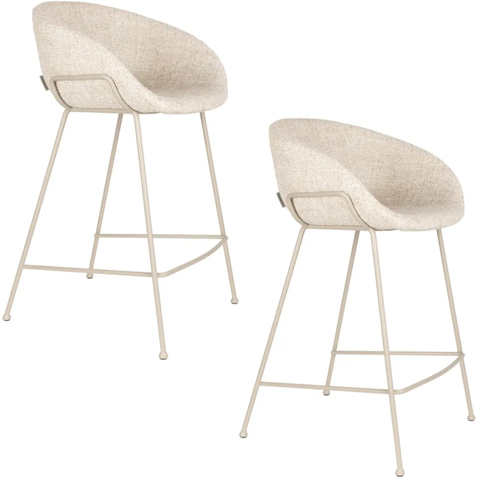Zuiver Feston barkruk 65 cm beige, foto 2