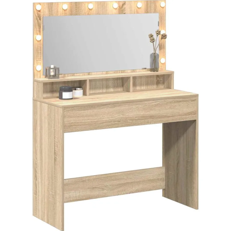 vidaXL Plafondtafel Sonoma Eiken 100 x 41 x 135 cm Bewerkt hout Bruin