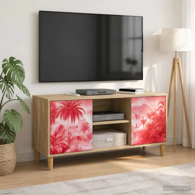 vidaXL Tv-meubel AACHEN 102 x 33 x 50 cm Sonoma Bewerkt hout bruin, foto 2