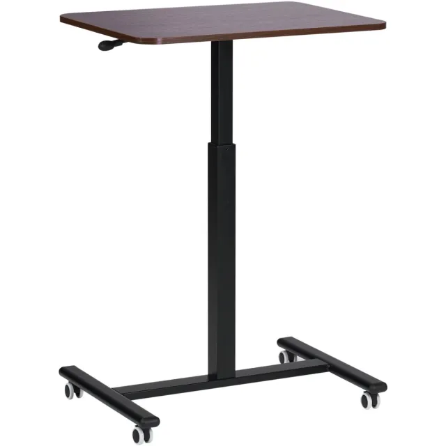 Beliani ACADEMIA - Verstelbare laptoptafel - Donkerhout - 65 x 48 cm - Staal Bruin