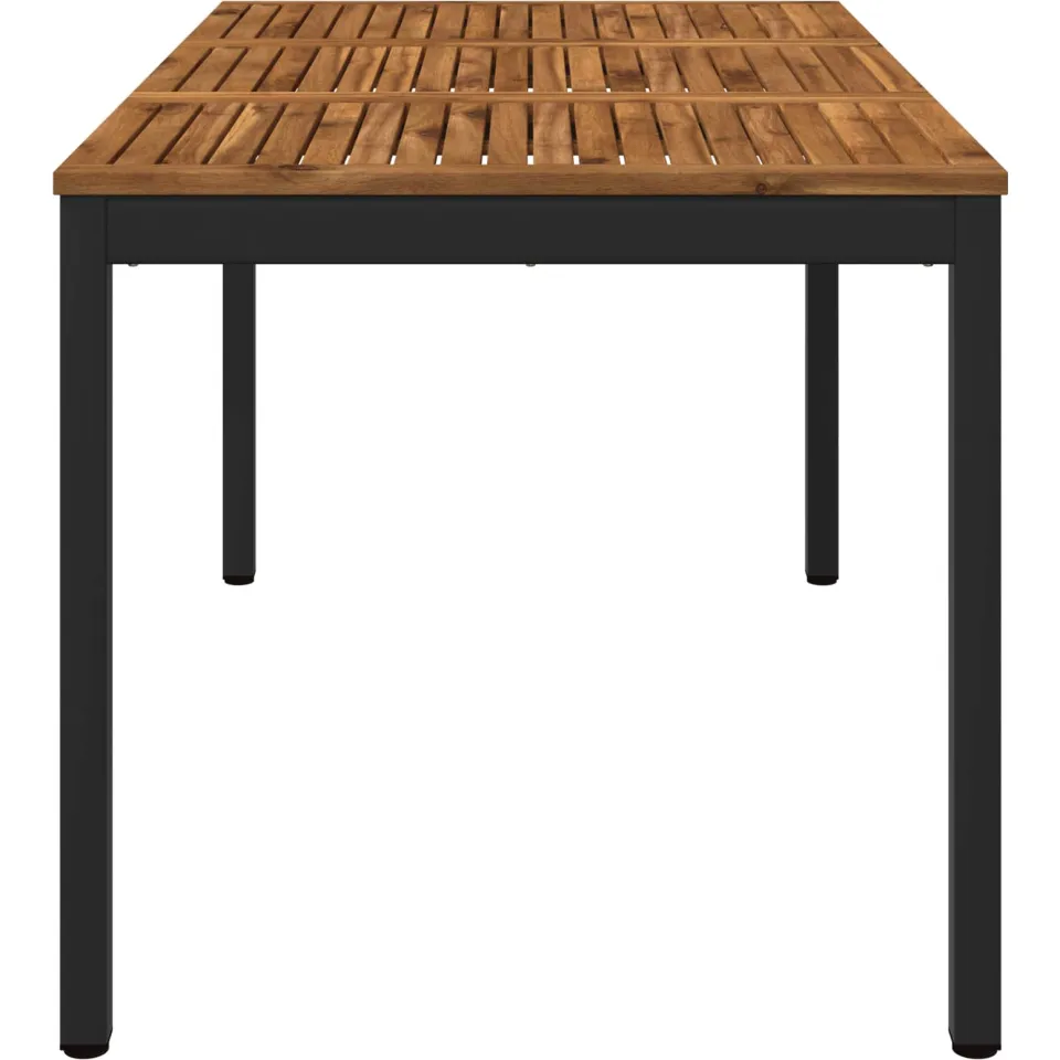 vidaXL Tuindiner tafel NAARDEN Naturel en Zwart 141 x 80,5 x 75 cm, foto 4