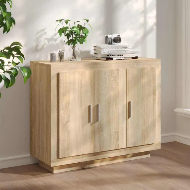 vidaXL Dressoir 92x35x75 cm bewerkt hout sonoma eikenkleurig, foto 2
