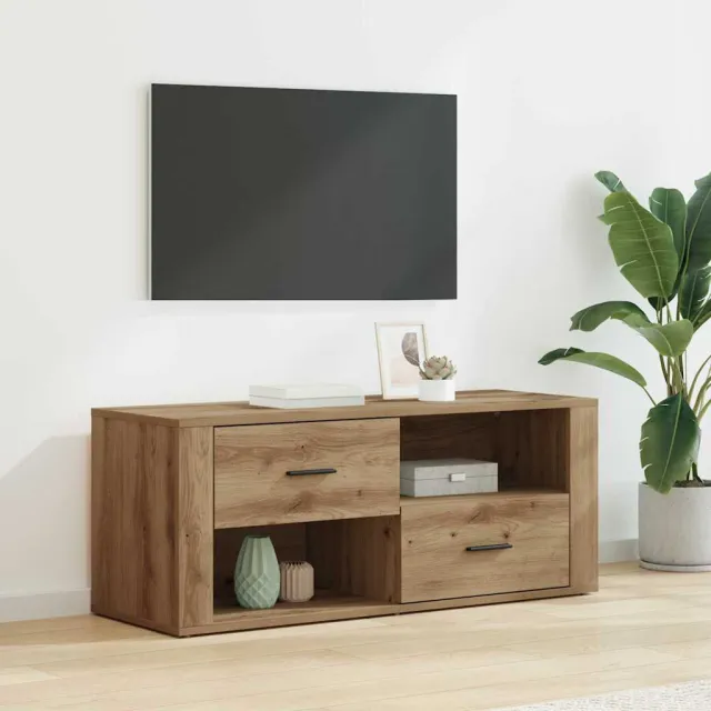 vidaXL TV-kast 100 x 35 x 40 cm Artisan Eiken Bewerkt hout Bruin