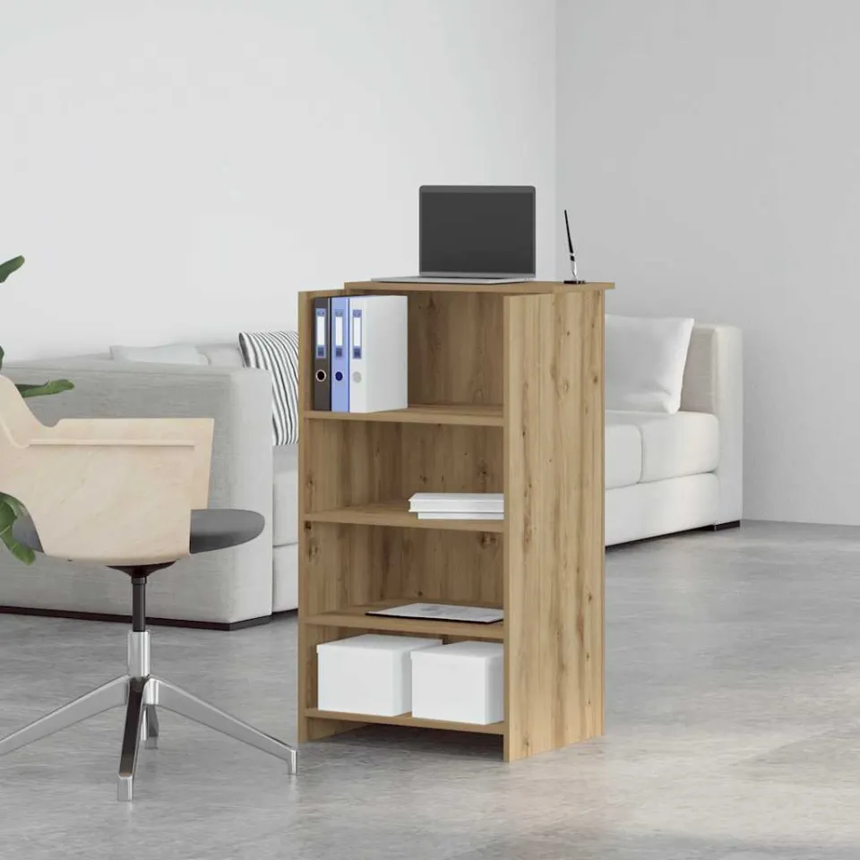 vidaXL Receptiebalie 55x50x103,5 cm bewerkt hout artisanaal eikenkleur, foto 4