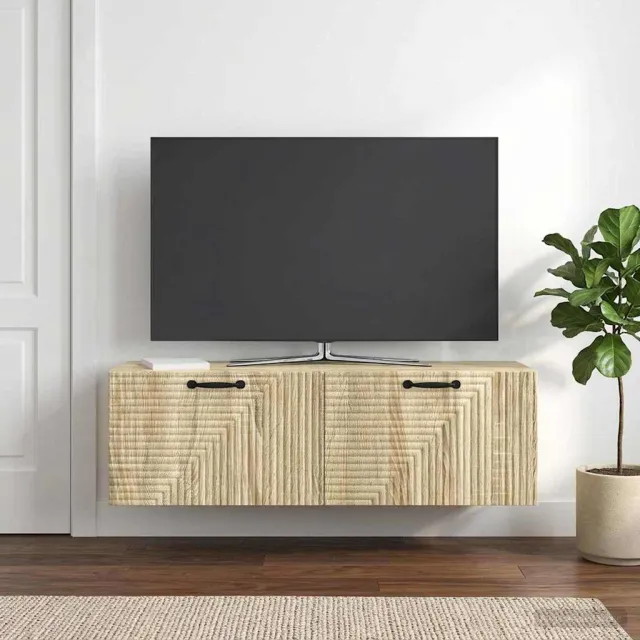 vidaXL Wandbeugel TV-kast Sonoma Eiken 98 x 31 x 30 cm Bewerkt hout Bruin