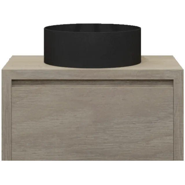 Gliss Design Badkamermeubelset Gliss Ares 80 cm Met Waskom Corn Silk Beige